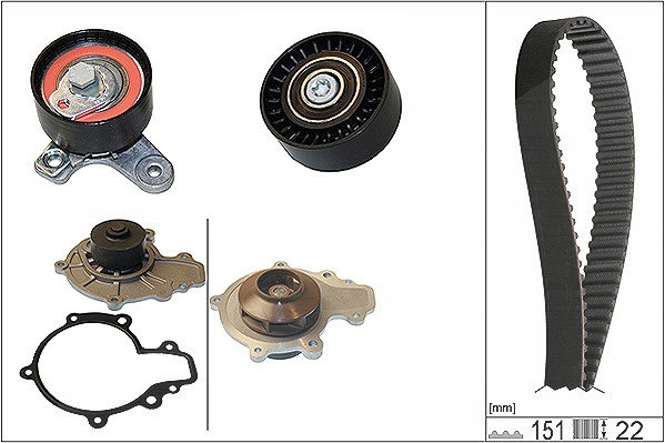 Schaeffler Ina Wasserpumpe + Zahnriemensatz [Hersteller-Nr. 530057230] für Chevrolet, Vauxhall, Daewoo, Opel