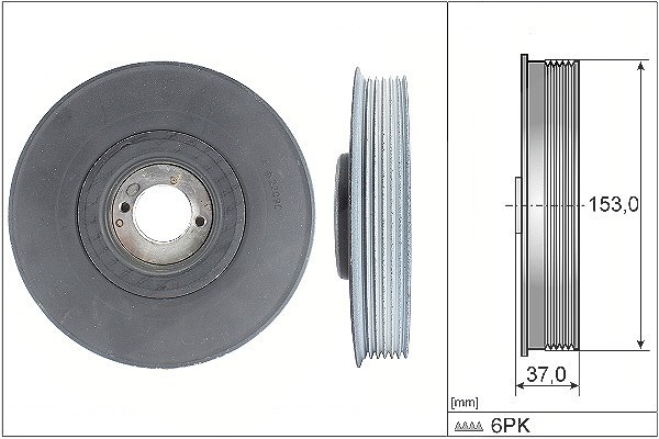Schaeffler Ina Riemenscheibe, Kurbelwelle [Hersteller-Nr. 544003910] für Citroën, Fiat, Lancia, Peugeot