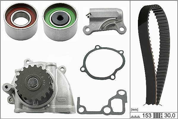 Schaeffler Ina Wasserpumpe + Zahnriemensatz [Hersteller-Nr. 530047730] für Mazda