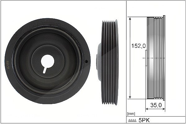 Schaeffler Ina Riemenscheibe, Kurbelwelle [Hersteller-Nr. 544005410] für Renault, Nissan, Dacia