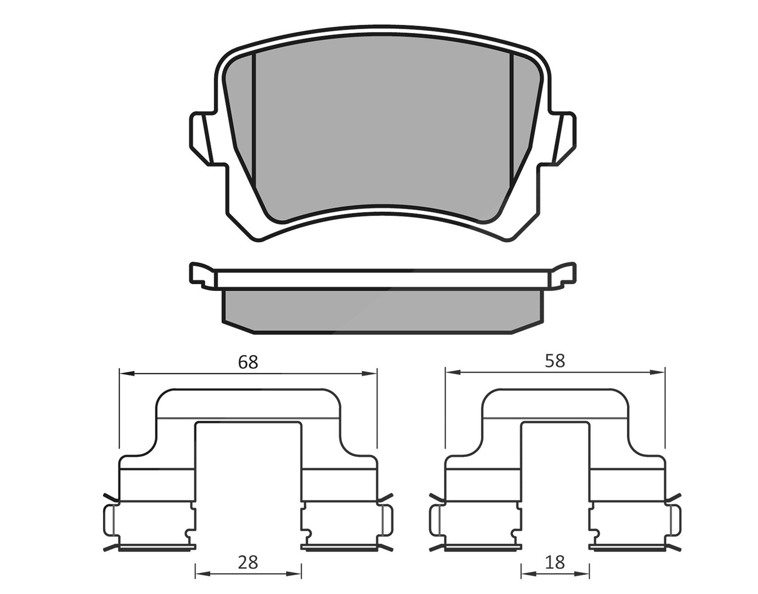 Meyle Bremsbelagsatz, Scheibenbremse [Hersteller-Nr. 0252448317] für VW, Audi, Seat