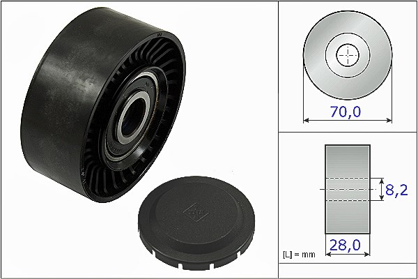 Schaeffler Ina Umlenk-/Führungsrolle, Keilrippenriemen [Hersteller-Nr. 532046810] für VW, Audi, Seat