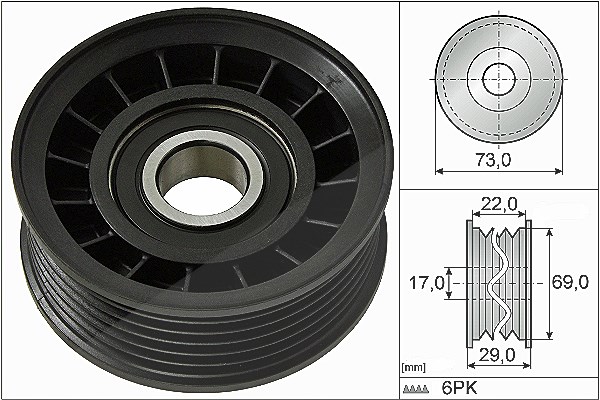 Schaeffler Ina Umlenk-/Führungsrolle, Keilrippenriemen [Hersteller-Nr. 532064910] für Ford, Volvo