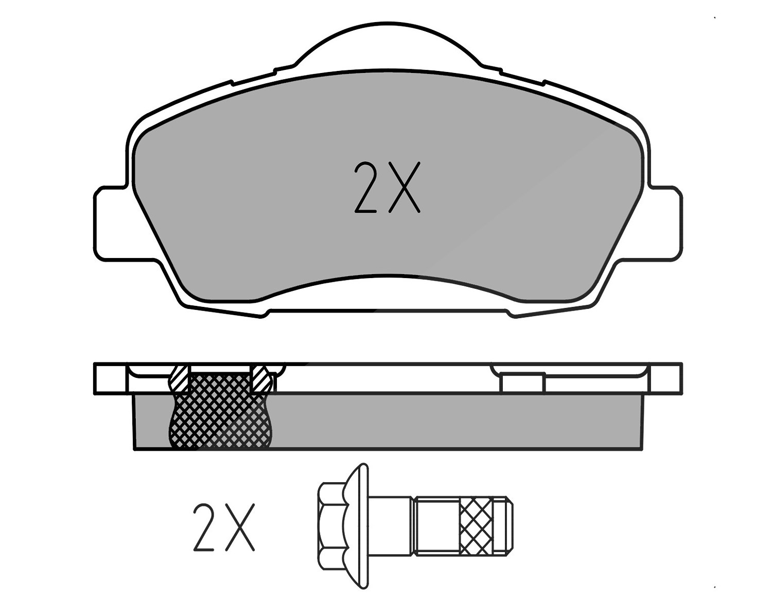 Meyle Bremsbelagsatz, Scheibenbremse [Hersteller-Nr. 0252525118] für Citroën, Peugeot