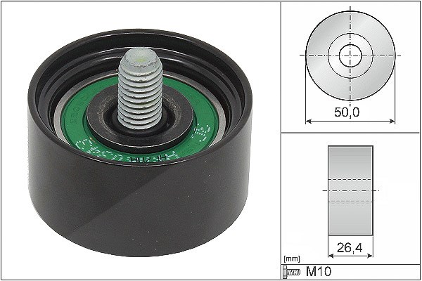 Schaeffler Ina Umlenk-/Führungsrolle, Keilrippenriemen [Hersteller-Nr. 532087510] für Kia, Hyundai