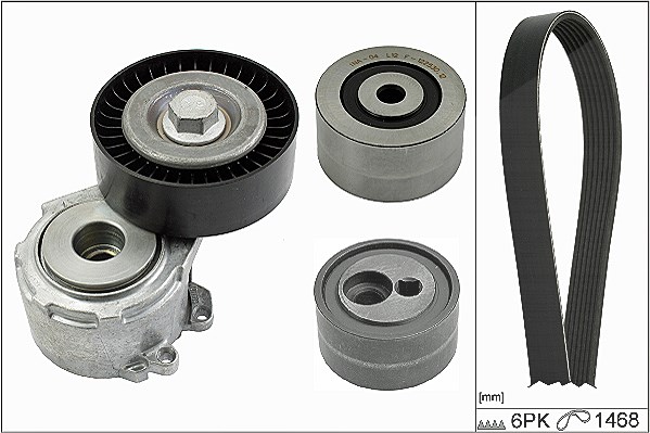 Schaeffler Ina Keilrippenriemensatz [Hersteller-Nr. 529015610] für Fiat, Lancia, Citroën, Peugeot