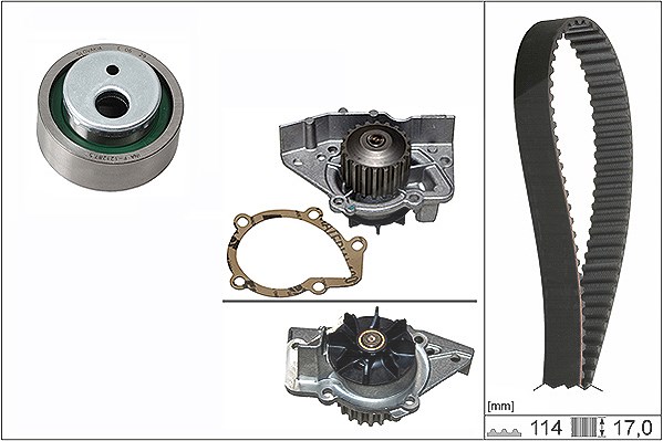 Schaeffler Ina Wasserpumpe + Zahnriemensatz [Hersteller-Nr. 530025831] für Lancia, Fiat, Citroën, Peugeot
