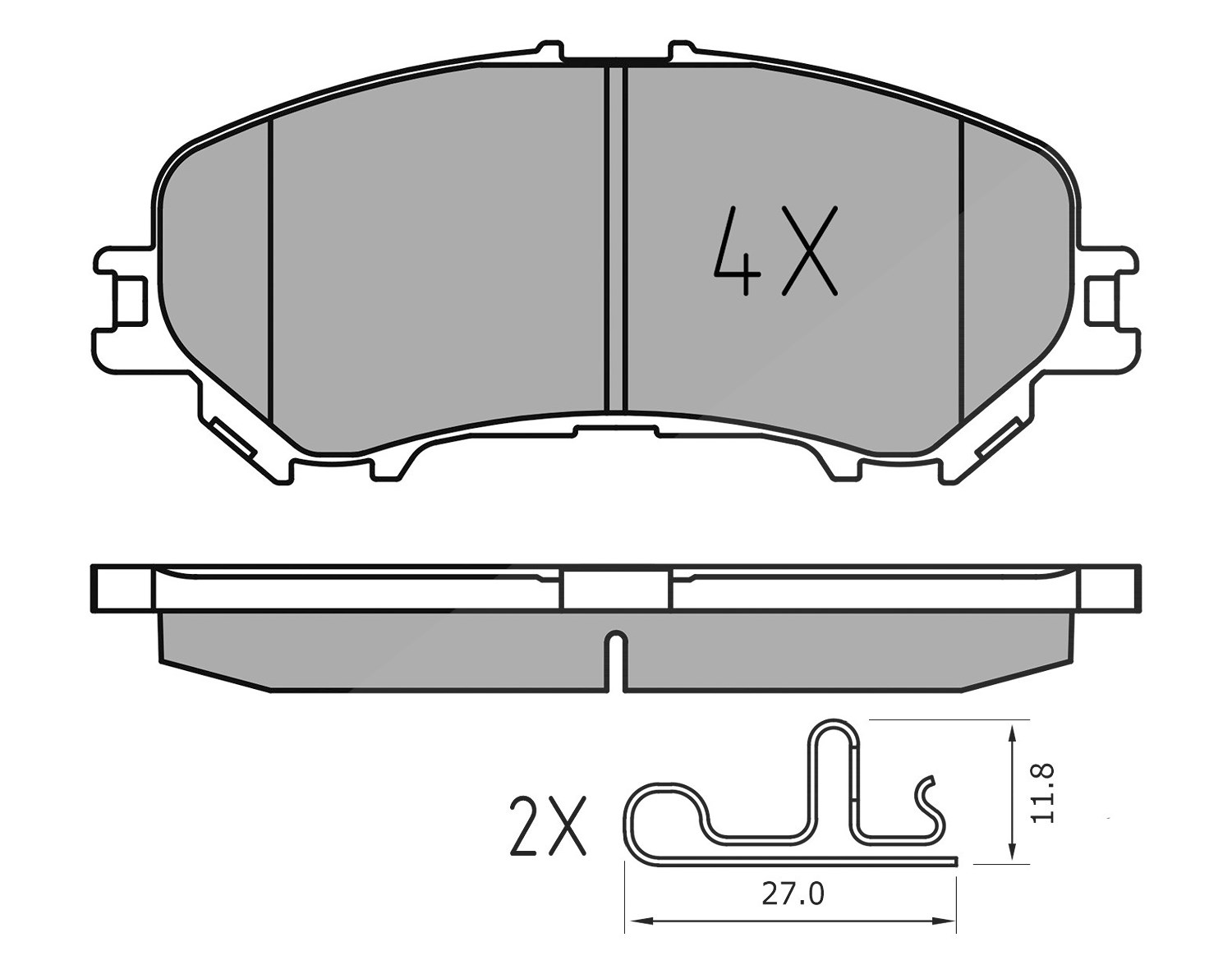 Meyle Bremsbelagsatz, Scheibenbremse [Hersteller-Nr. 0252206518] für Renault, Nissan