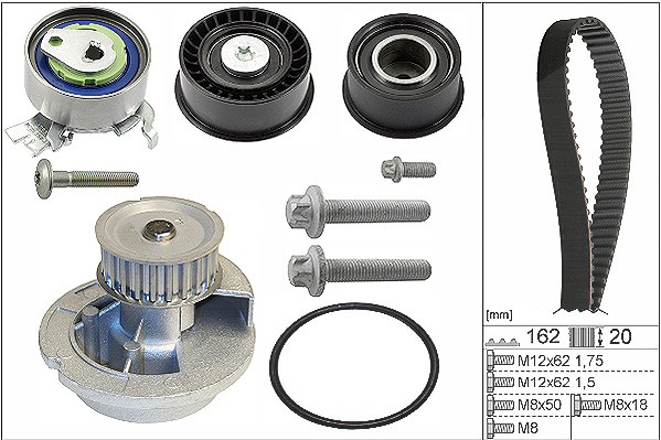 Schaeffler Ina Wasserpumpe + Zahnriemensatz [Hersteller-Nr. 530044331] für Vauxhall, Chevrolet, Opel