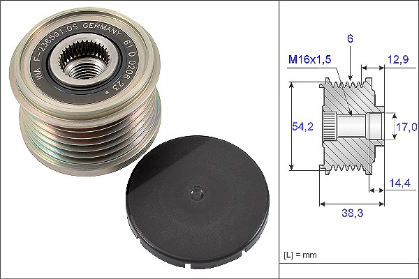 Schaeffler Ina Generatorfreilauf [Hersteller-Nr. 535019410] für Jeep, Ford, Mazda, Lancia, Opel, Peugeot, Mitsubishi, Vauxhall, Citroën, Toyota, Suzuk