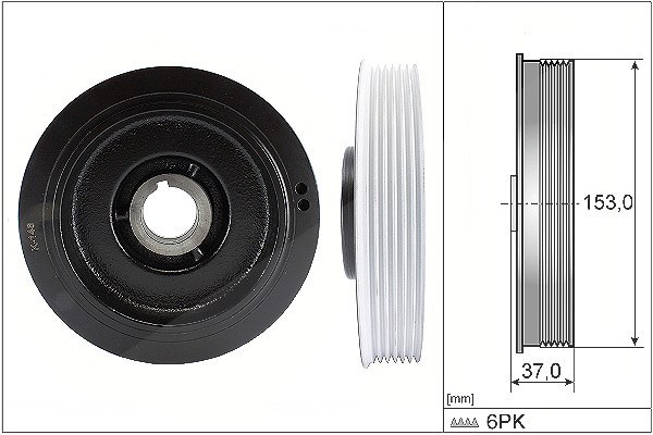 Schaeffler Ina Riemenscheibe, Kurbelwelle [Hersteller-Nr. 544005810] für Lancia, Fiat, Citroën, Peugeot