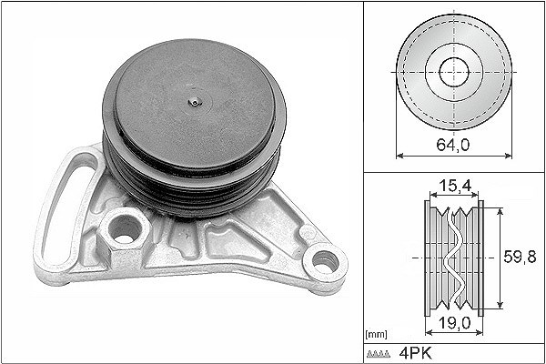 Schaeffler Ina Spannrolle, Keilrippenriemen [Hersteller-Nr. 531030910] für Skoda, Audi, VW