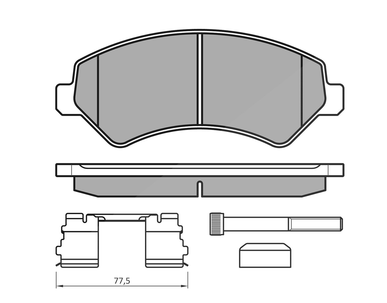 Meyle Bremsbelagsatz, Scheibenbremse [Hersteller-Nr. 0252446619/W1] für Opel, Citroën, Peugeot, Vauxhall, Fiat