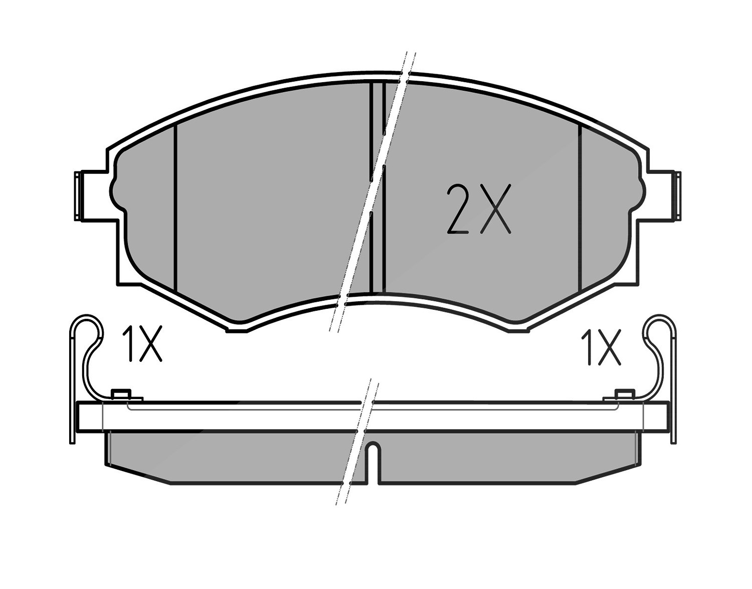 Meyle Bremsbelagsatz, Scheibenbremse [Hersteller-Nr. 0252172517/W] für Hyundai, Daewoo, Ssangyong, Kia, Nissan