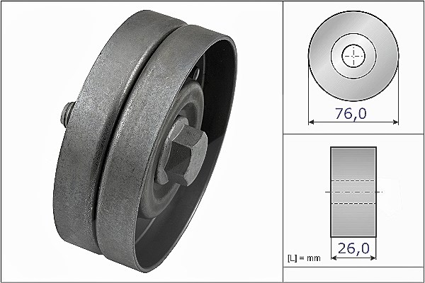 Schaeffler Ina Umlenk-/Führungsrolle, Keilrippenriemen [Hersteller-Nr. 532032630] für Hyundai, Seat, Kia, VW, Audi