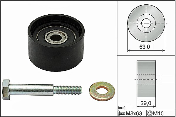 Schaeffler Ina Umlenk-/Führungsrolle, Zahnriemen [Hersteller-Nr. 532028710] für Fiat, Lancia, Alfa Romeo