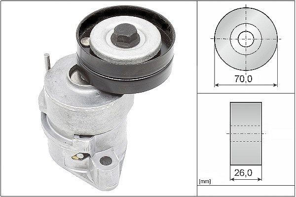 Schaeffler Ina Spannarm, Keilrippenriemen [Hersteller-Nr. 534010230] für Chevrolet, Vauxhall, Opel