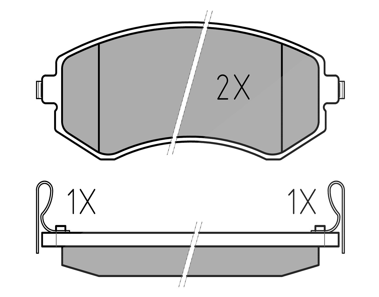 Meyle Bremsbeläge vorne/hinten (Satz) [Hersteller-Nr. 0252350216/W] für Nissan