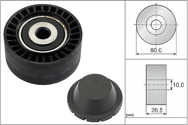 Schaeffler Ina Umlenk-/Führungsrolle, Keilrippenriemen [Hersteller-Nr. 532033110] für Ds, Opel, Fiat, Vauxhall, Peugeot, Citroën, Toyota