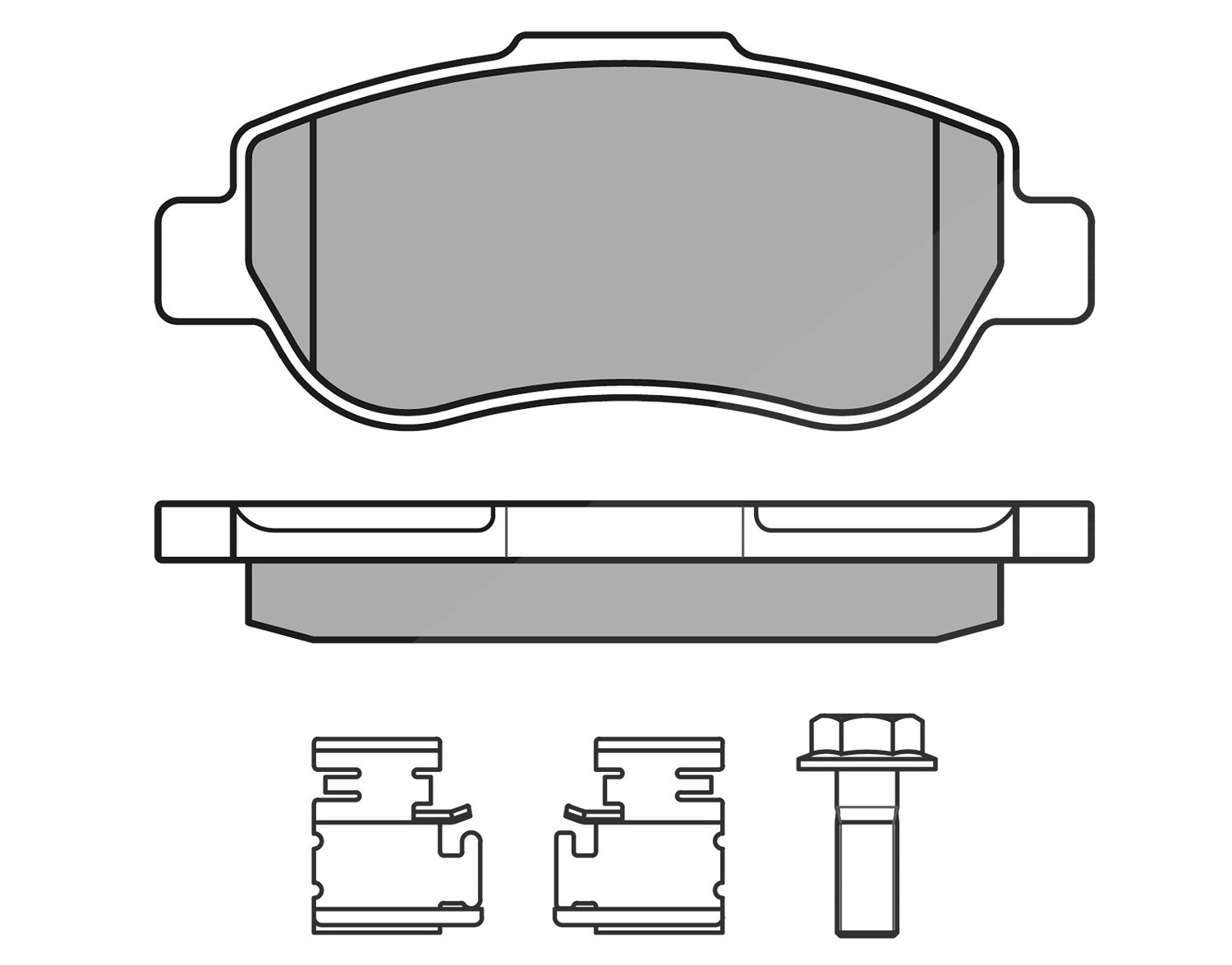 Meyle Bremsbelagsatz, Scheibenbremse [Hersteller-Nr. 0252407217/W] für Fiat, Ford