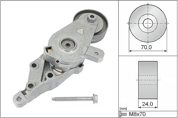Schaeffler Ina Spannarm, Keilrippenriemen [Hersteller-Nr. 534014030] für Seat, Skoda, Audi, VW