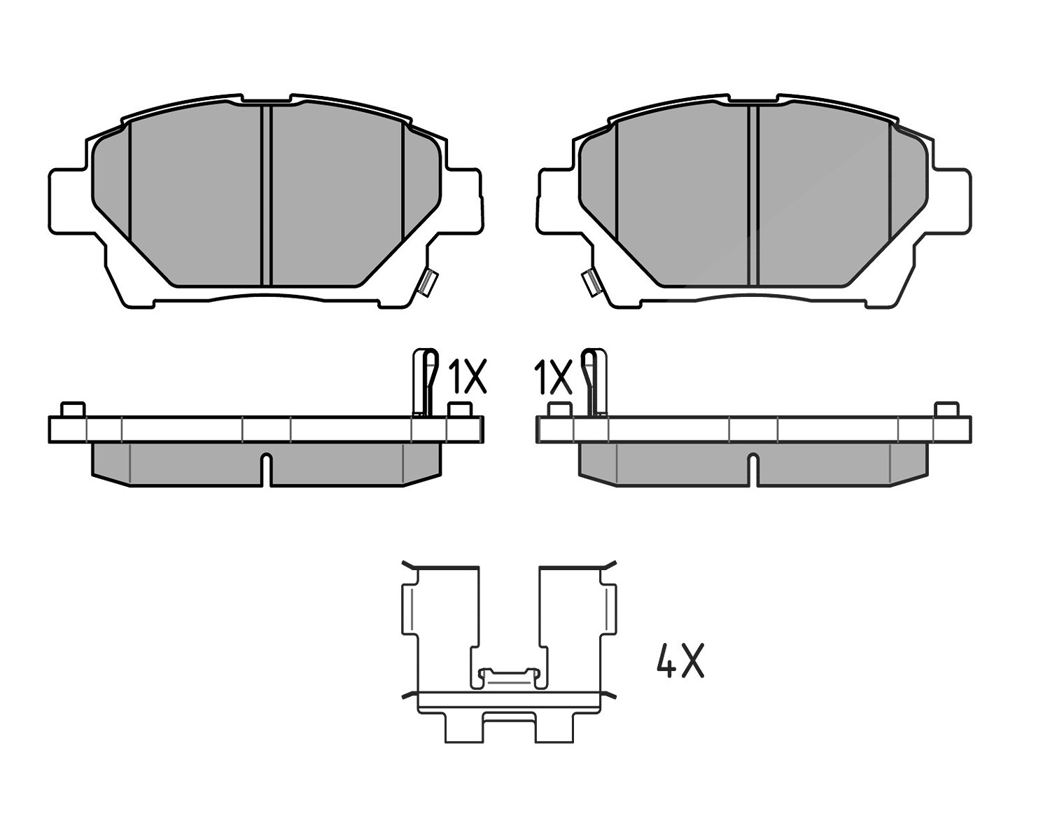 Meyle Bremsbelagsatz, Scheibenbremse [Hersteller-Nr. 0252351015/W] für Toyota