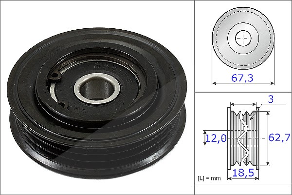 Schaeffler Ina Spannrolle, Keilrippenriemen [Hersteller-Nr. 531086110] für Toyota