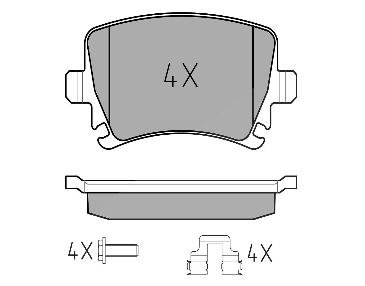 Meyle Bremsbelagsatz, Scheibenbremse [Hersteller-Nr. 0252391417/PD] für Audi, Seat, Skoda, VW