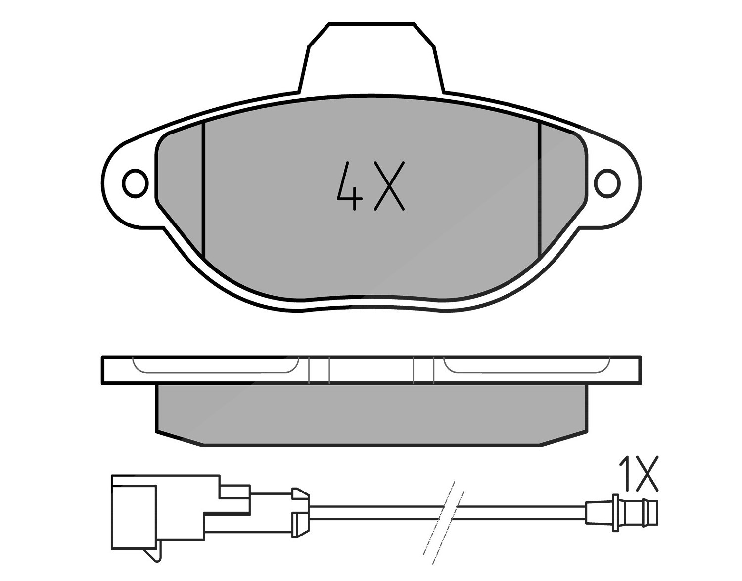 Meyle Bremsbelagsatz, Scheibenbremse [Hersteller-Nr. 0252143617/W] für Fiat, Lancia