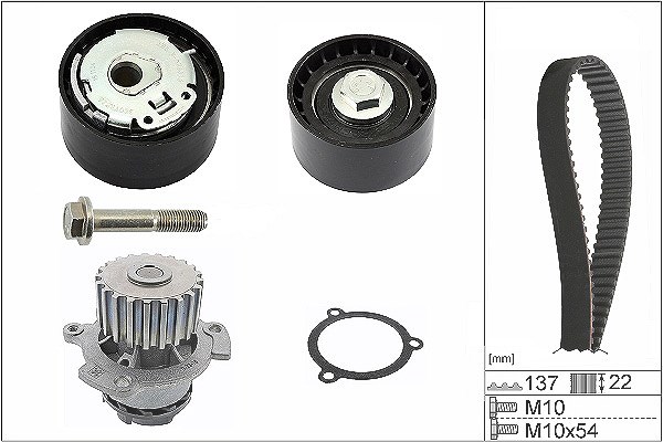 Schaeffler Ina Wasserpumpe + Zahnriemensatz [Hersteller-Nr. 530053630] für Lada