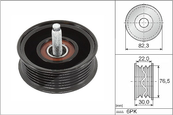 Schaeffler Ina Umlenk-/Führungsrolle, Keilrippenriemen [Hersteller-Nr. 532092210] für Land Rover, Jaguar