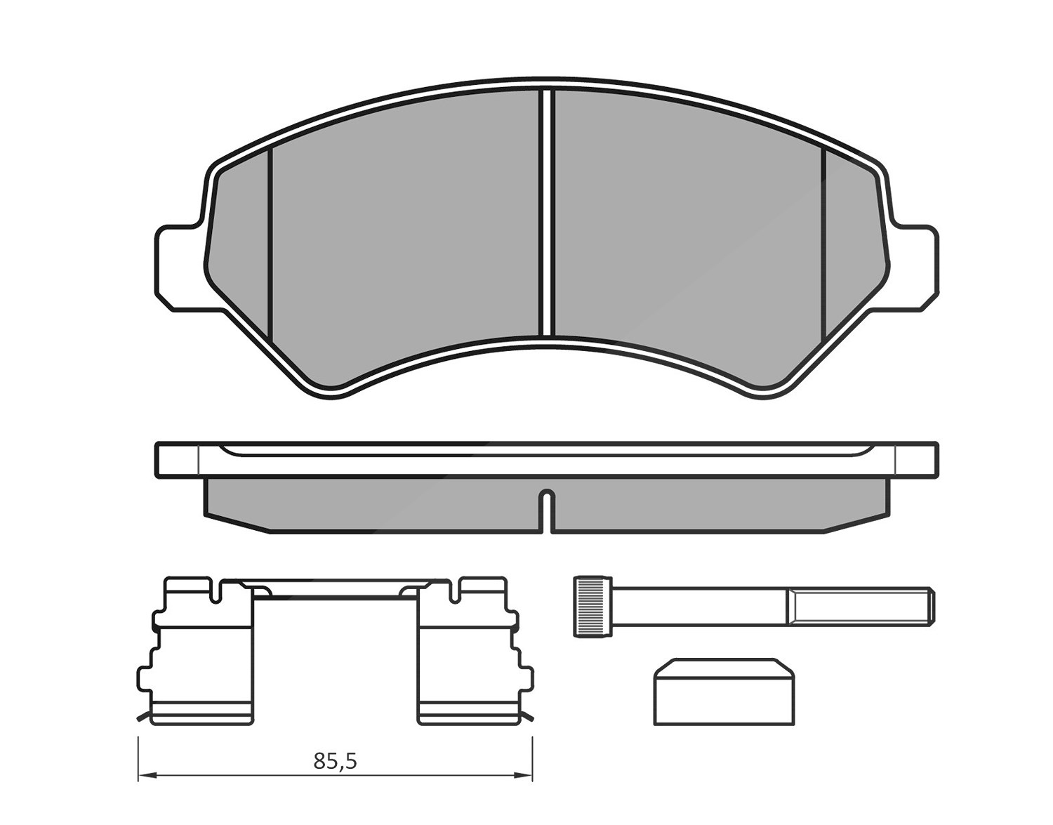 Meyle Bremsbelagsatz, Scheibenbremse [Hersteller-Nr. 0252446619/W2] für Opel, Citroën, Peugeot, Vauxhall, Fiat