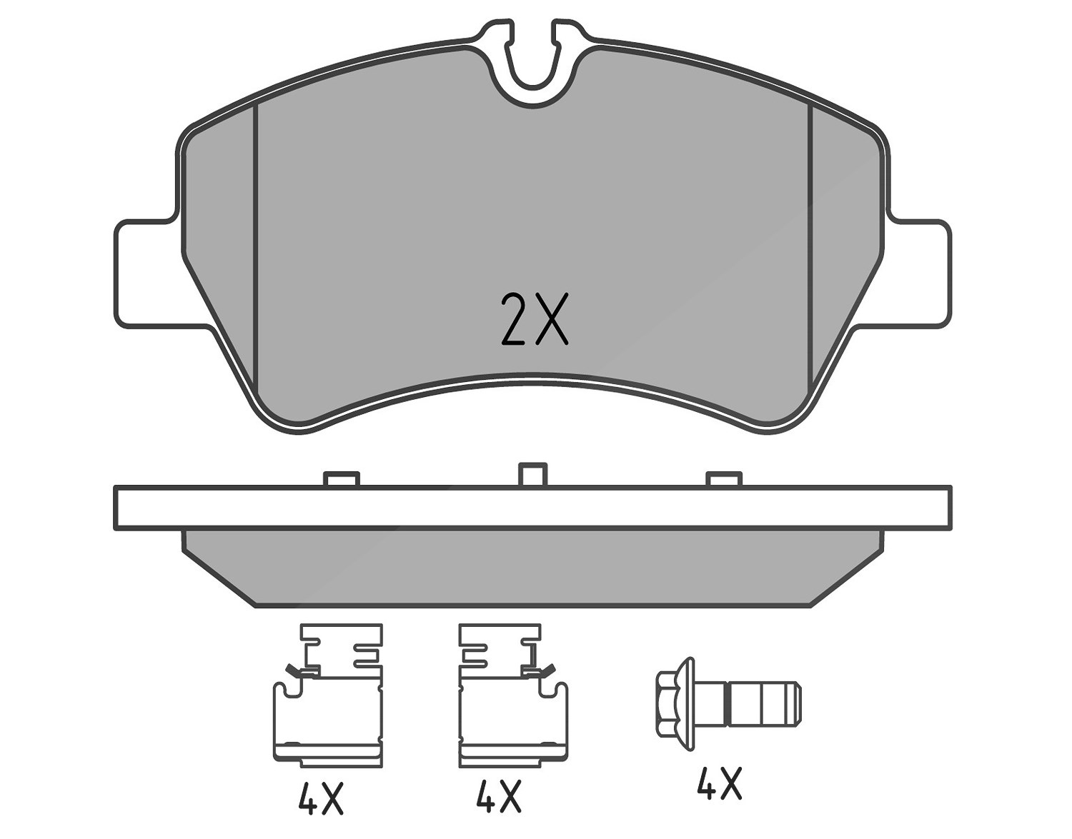 Meyle Bremsbeläge hinten (Satz) [Hersteller-Nr. 0252560418] für Ford