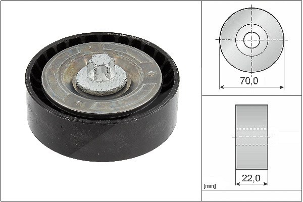Schaeffler Ina Umlenk-/Führungsrolle, Keilrippenriemen [Hersteller-Nr. 532089510] für Mercedes-Benz