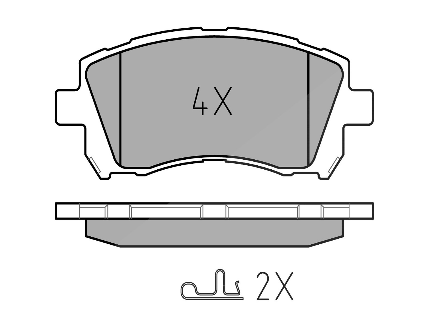 Meyle Bremsbelagsatz, Scheibenbremse [Hersteller-Nr. 0252355817/W] für Subaru