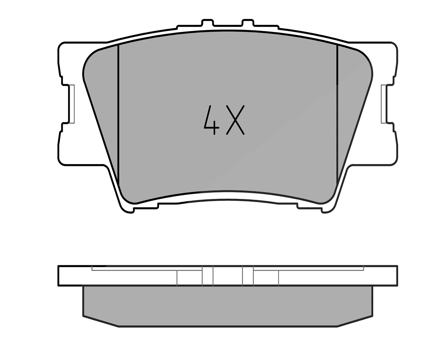 Meyle Bremsbelagsatz, Scheibenbremse [Hersteller-Nr. 0252433815] für Toyota, Lexus