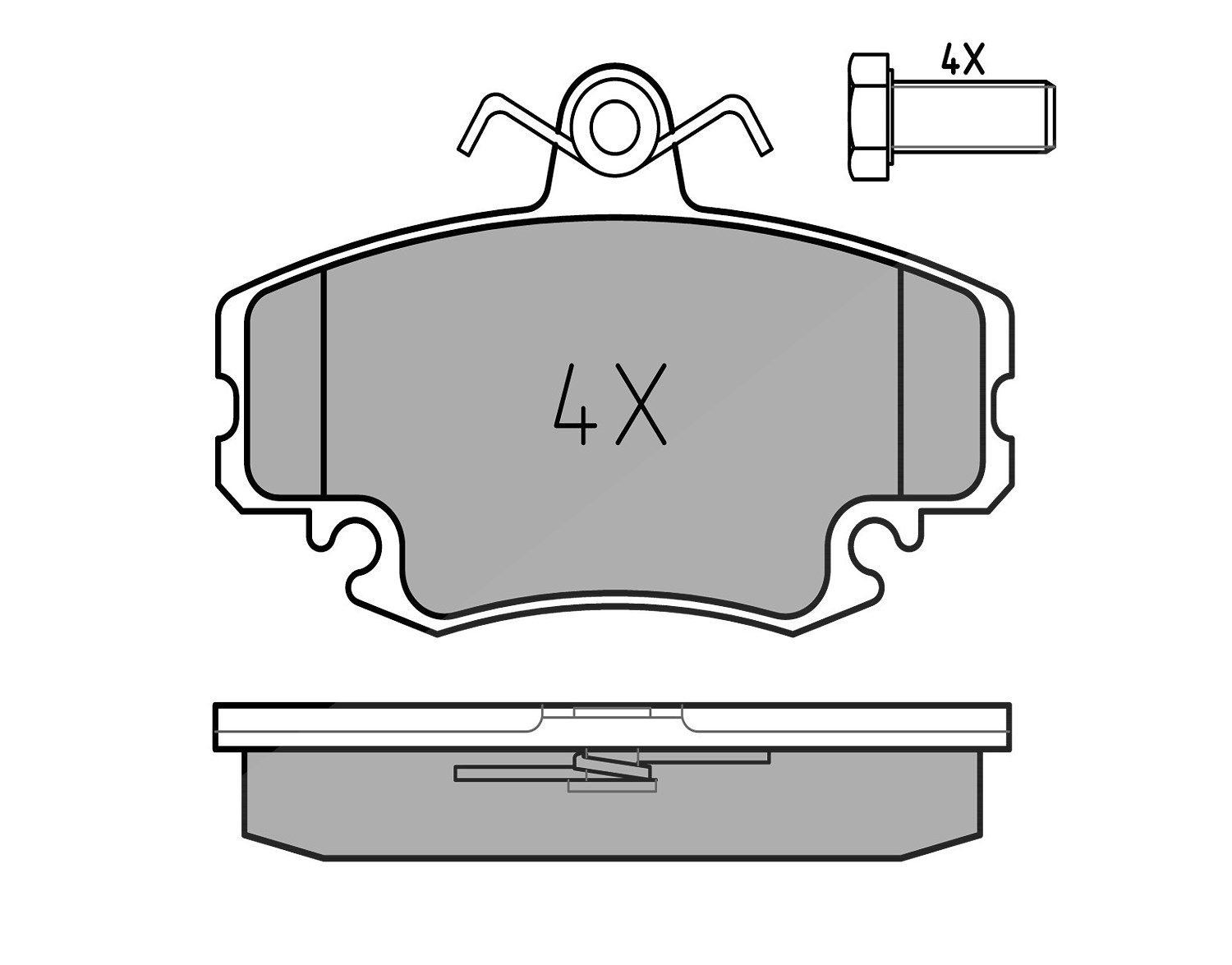 Meyle Bremsbelagsatz, Scheibenbremse [Hersteller-Nr. 0252146318/W] für Renault, Dacia, Lada, Peugeot