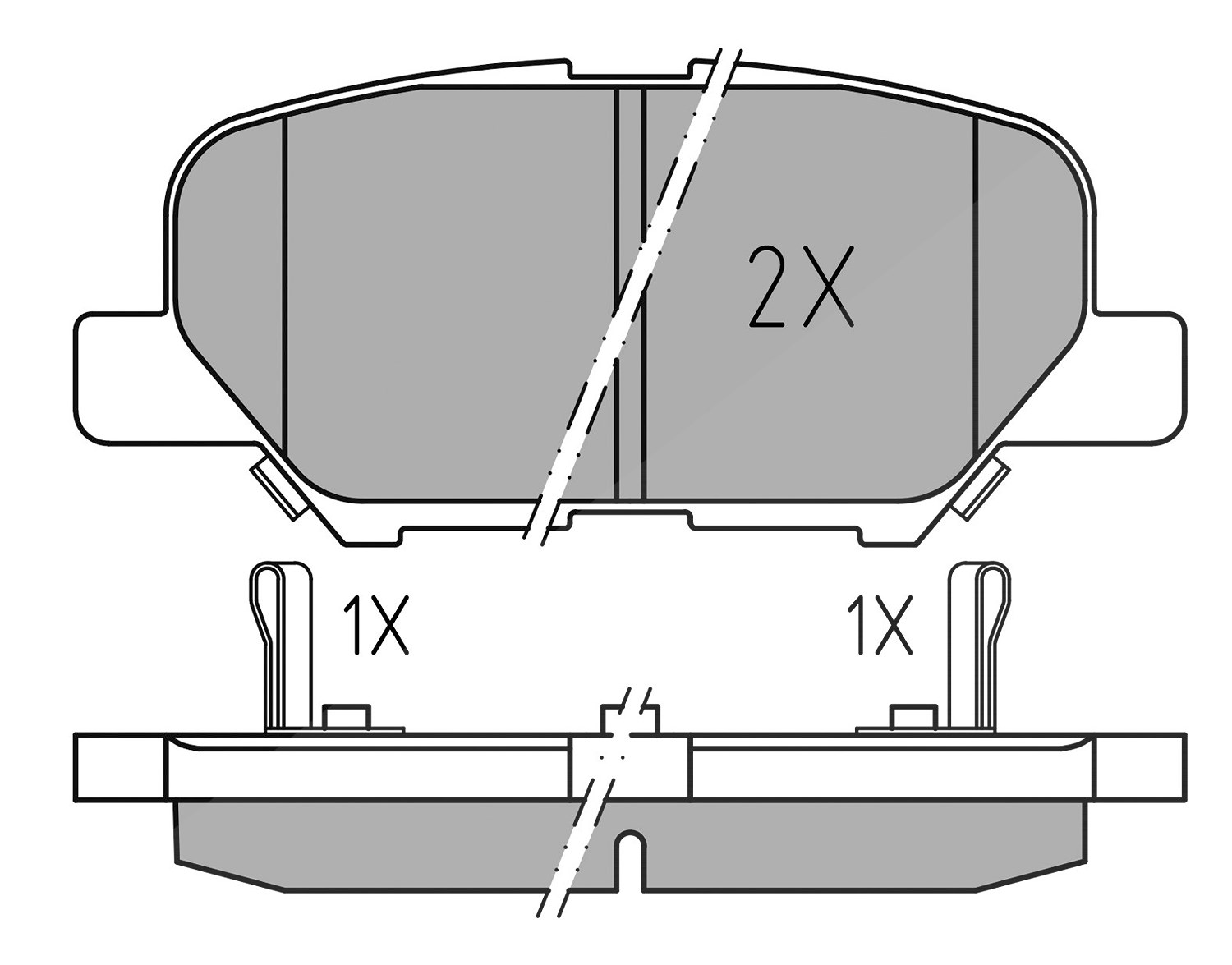 Meyle Bremsbelagsatz, Scheibenbremse [Hersteller-Nr. 0252568814] für Peugeot, Mazda, Citroën, Mitsubishi