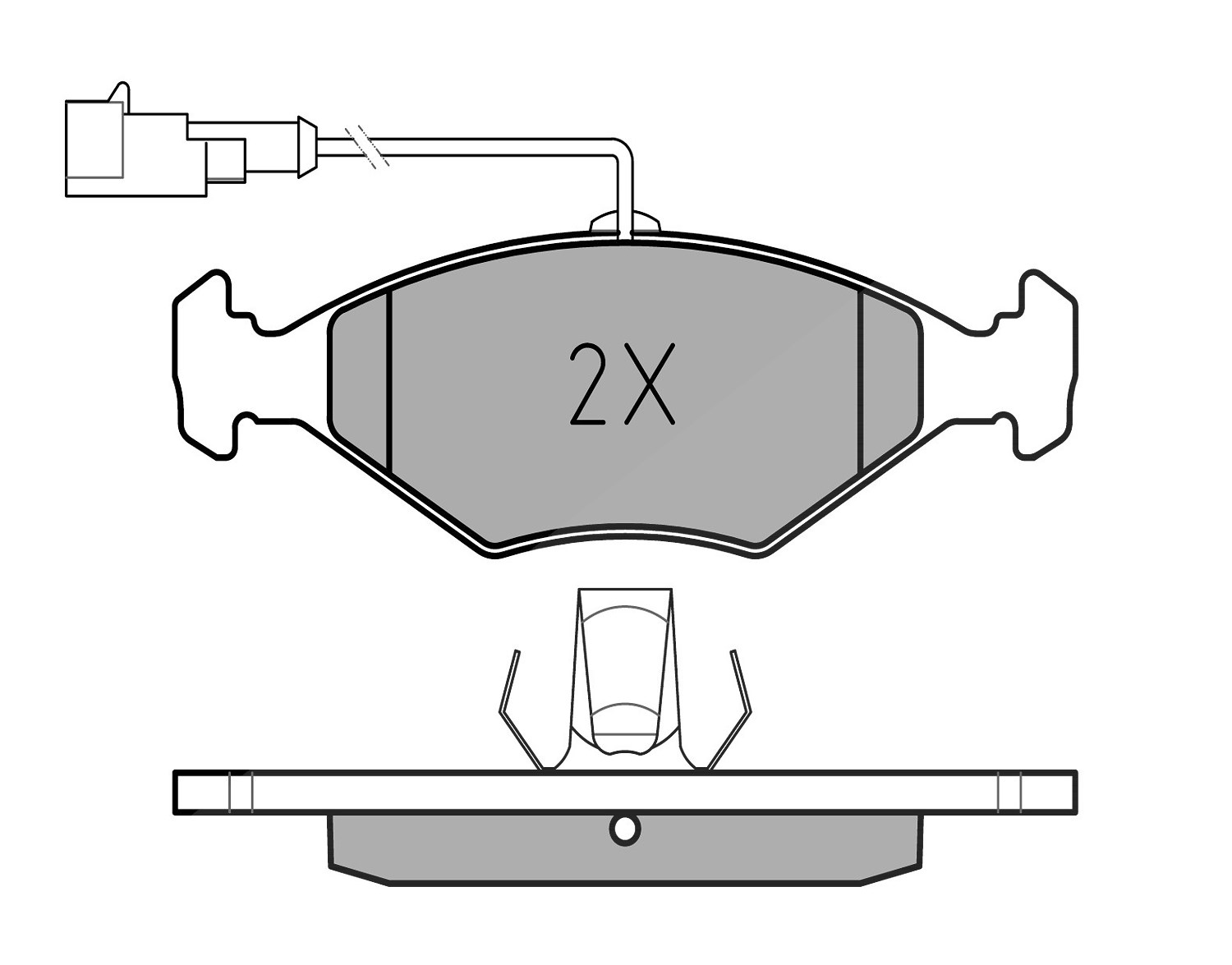 Meyle Bremsbelagsatz, Scheibenbremse [Hersteller-Nr. 0252322018/W] für Fiat, Lancia