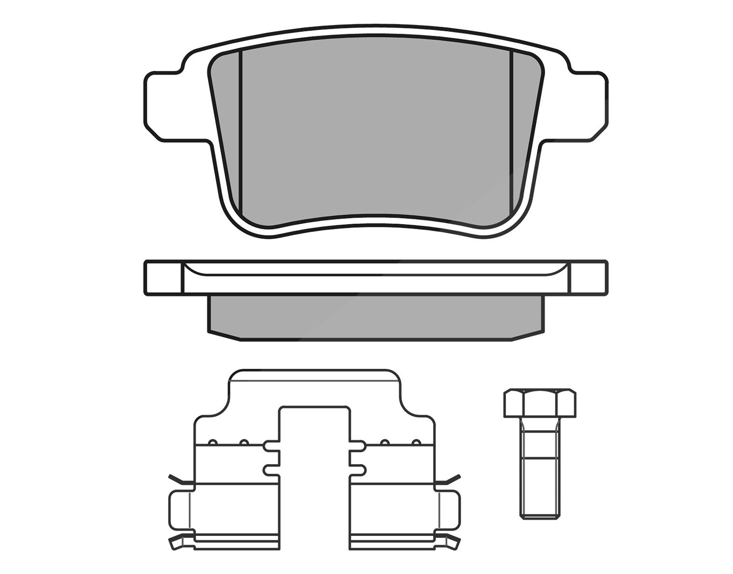 Meyle Bremsbelagsatz, Scheibenbremse [Hersteller-Nr. 0252469216] für Renault, Mercedes-Benz