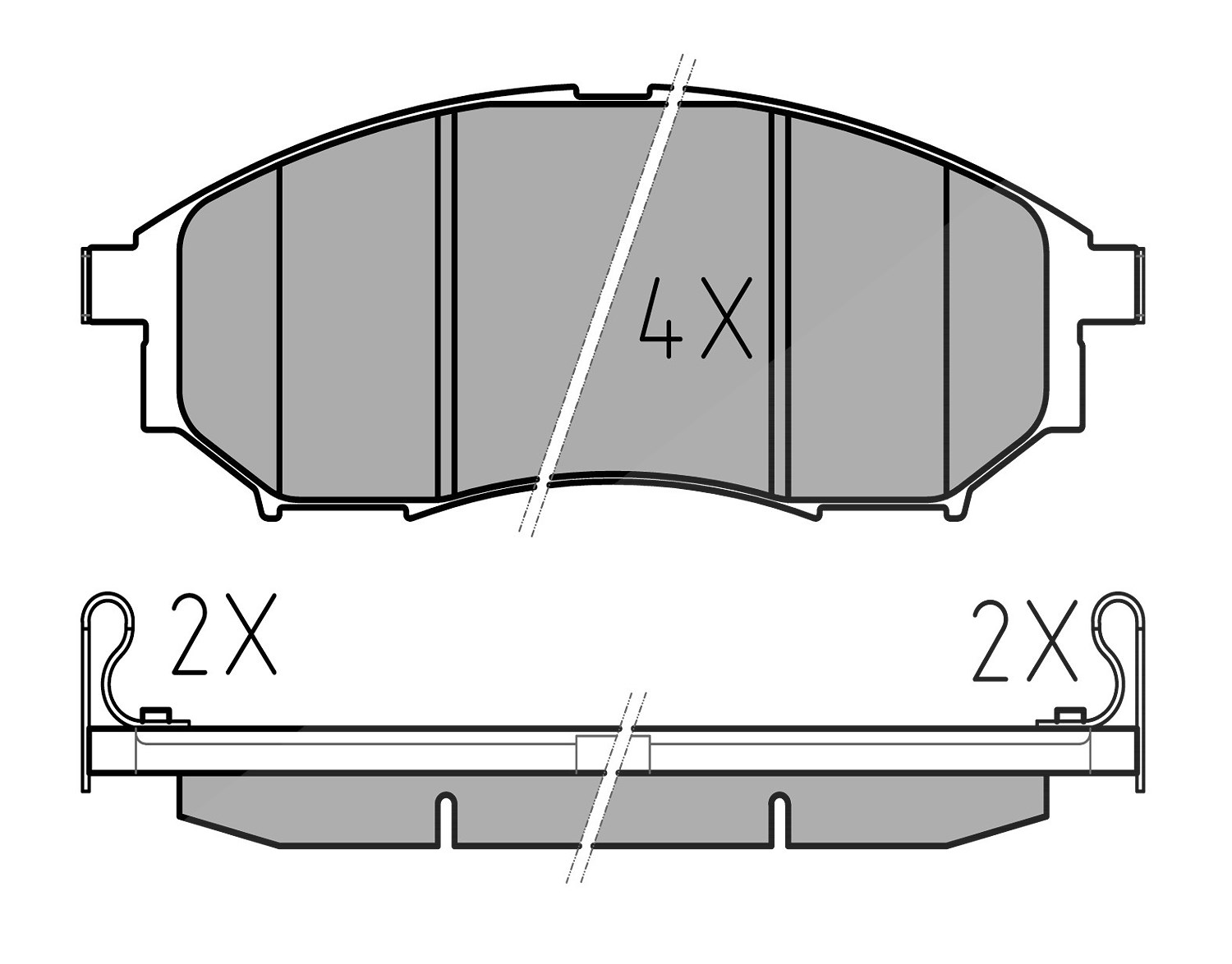 Meyle Bremsbelagsatz, Scheibenbremse [Hersteller-Nr. 0252369816/W] für Infiniti, Nissan, Renault