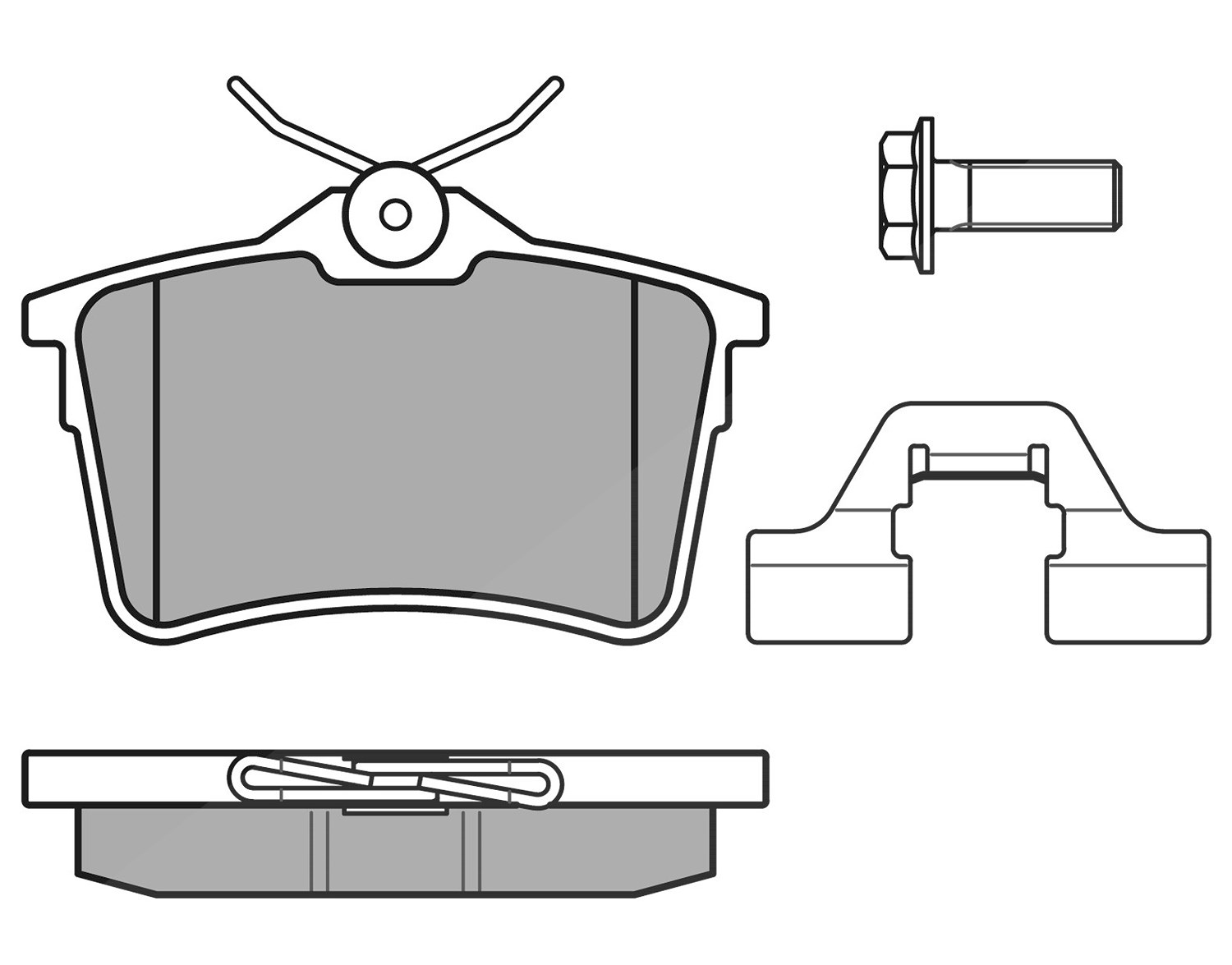 Meyle Bremsbelagsatz, Scheibenbremse [Hersteller-Nr. 0252476516/W] für Peugeot, Citroën