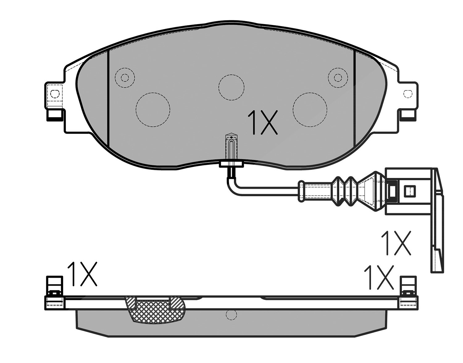 Meyle Bremsbelagsatz, Scheibenbremse [Hersteller-Nr. 0252511720/W] für VW, Seat, Skoda