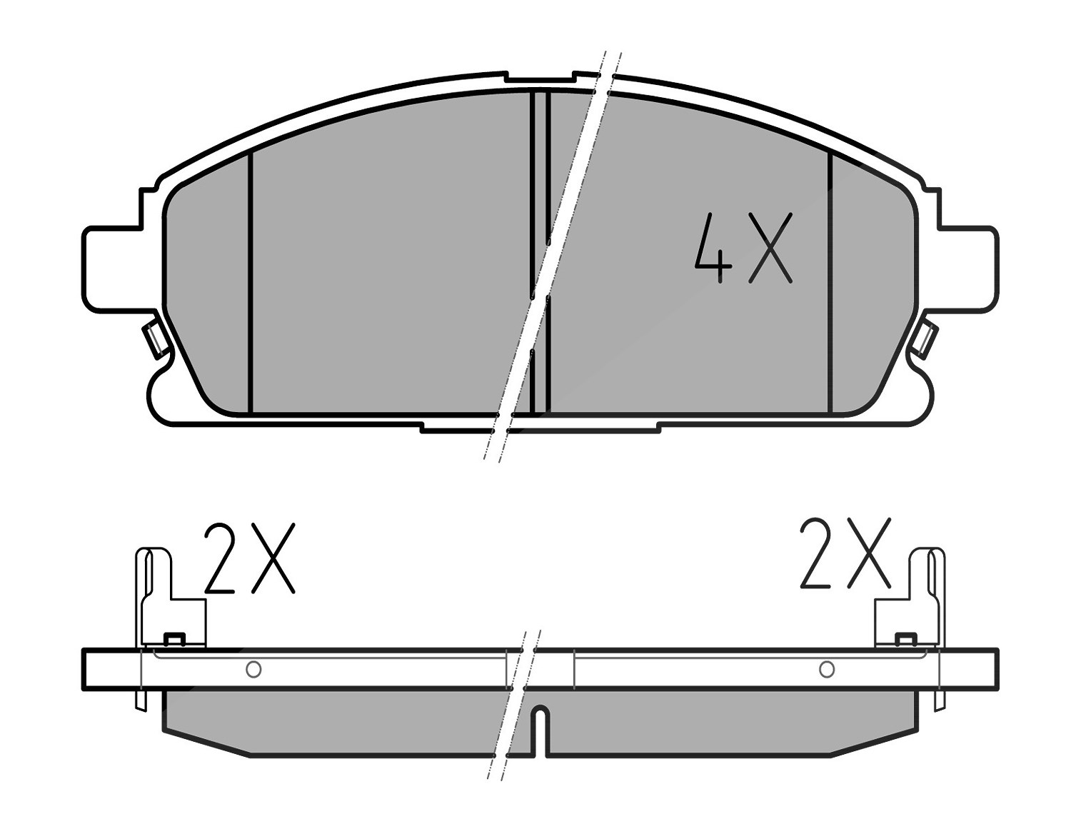 Meyle Bremsbelagsatz, Scheibenbremse [Hersteller-Nr. 0252342016/W] für Infiniti, Nissan