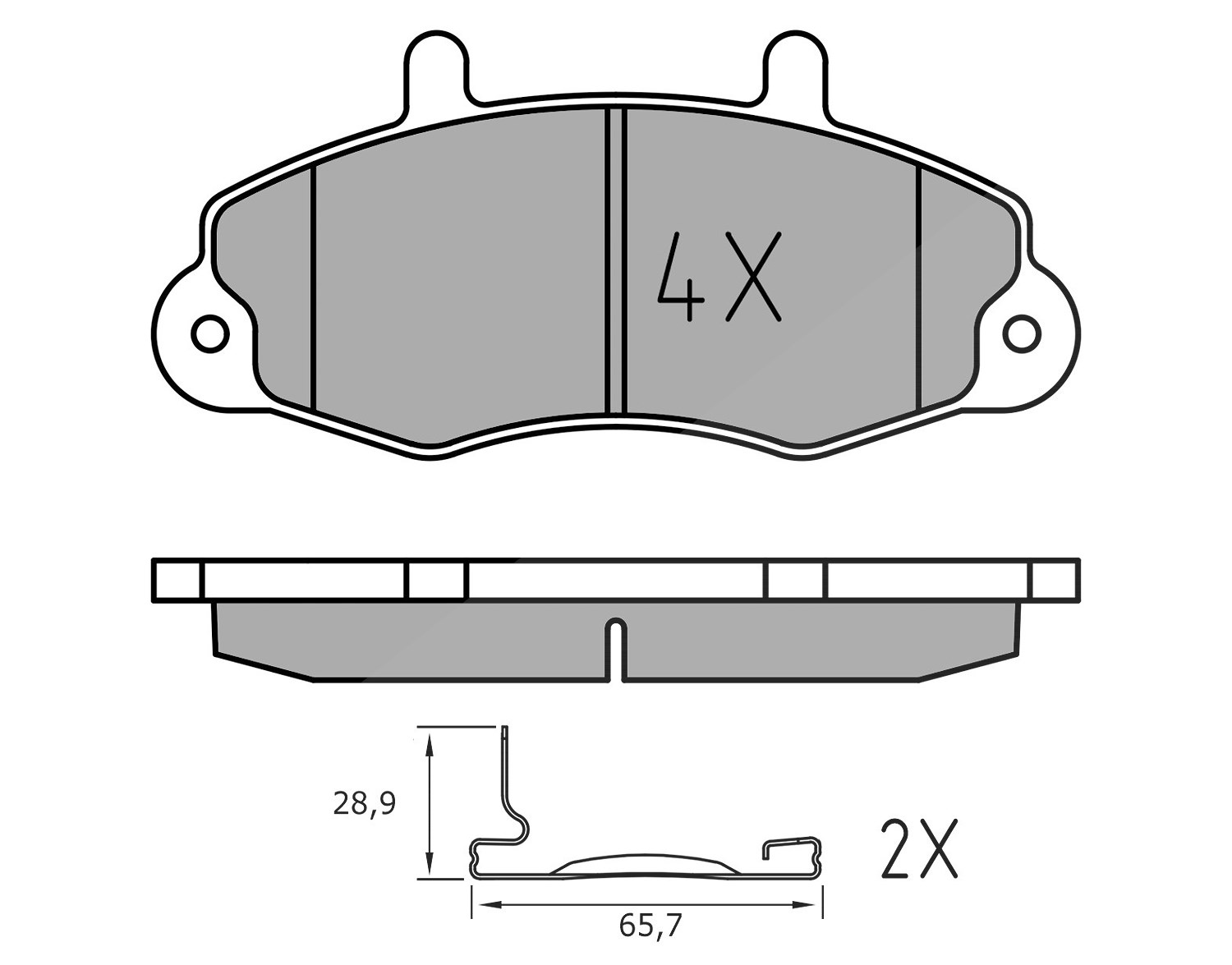 Meyle Bremsbelagsatz, Scheibenbremse [Hersteller-Nr. 0252147018/PD] für Ford