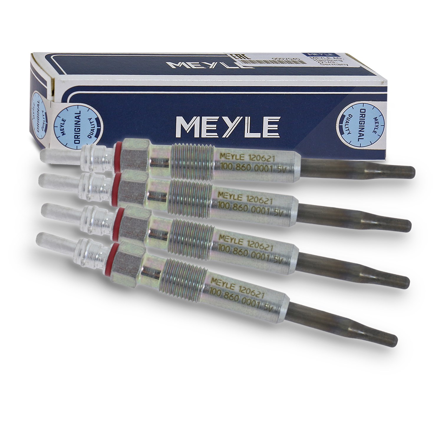 Meyle 4x Glühkerze [Hersteller-Nr. 1008600001] für Seat, Audi, Skoda, VW