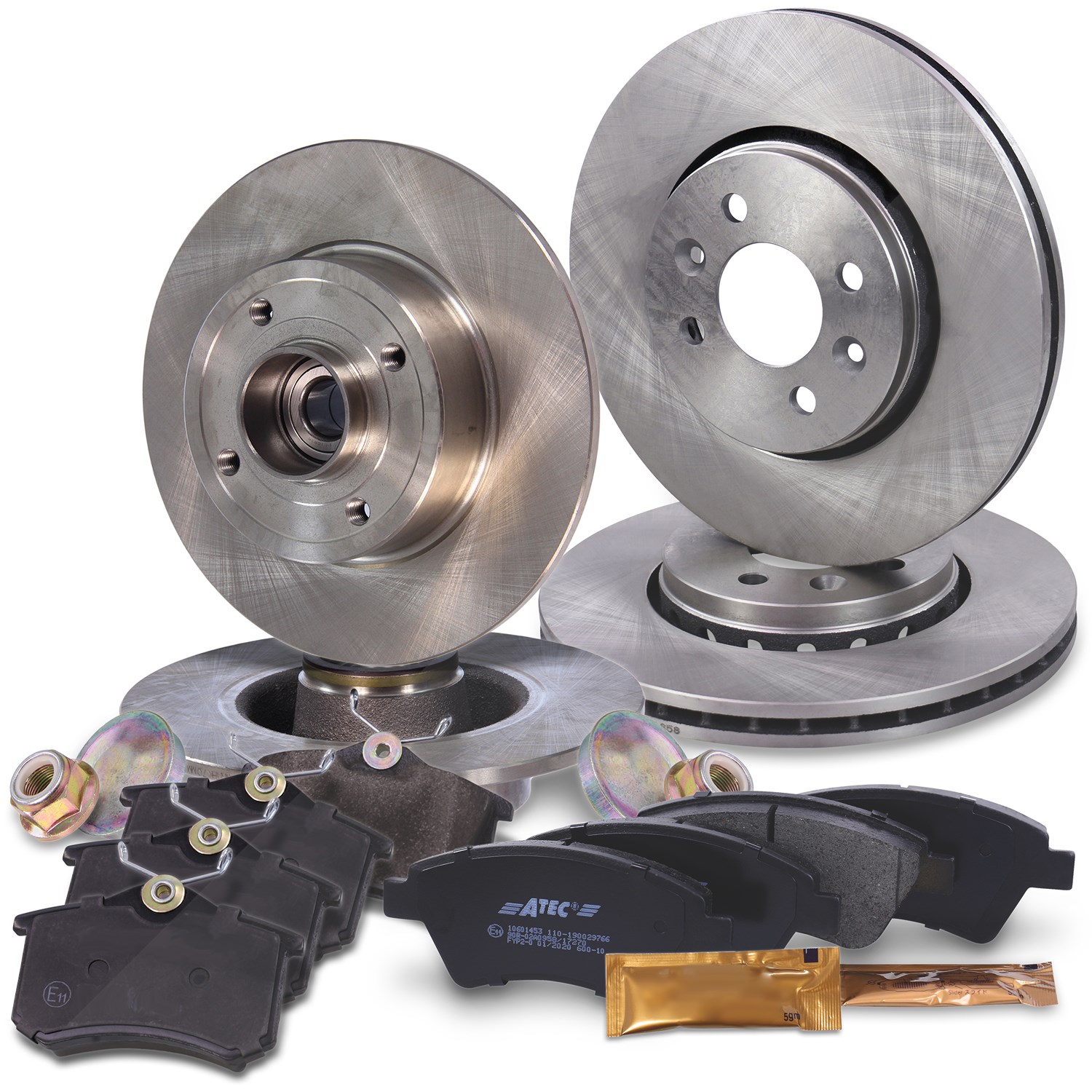 Bestprice Bremsscheiben + Bremsbeläge Vorne + Hinten [Hersteller-Nr. 31275053] für Renault