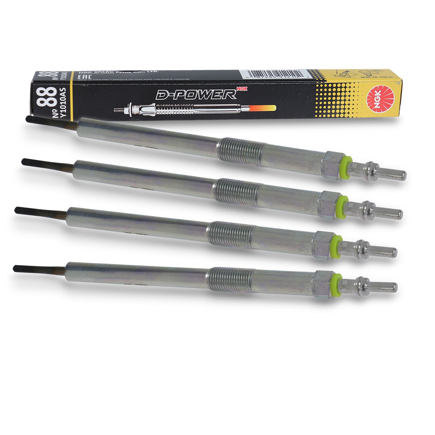 Ngk 4x Glühkerze [Hersteller-Nr. 91210] für Renault, Mercedes-Benz, Opel, Nissan