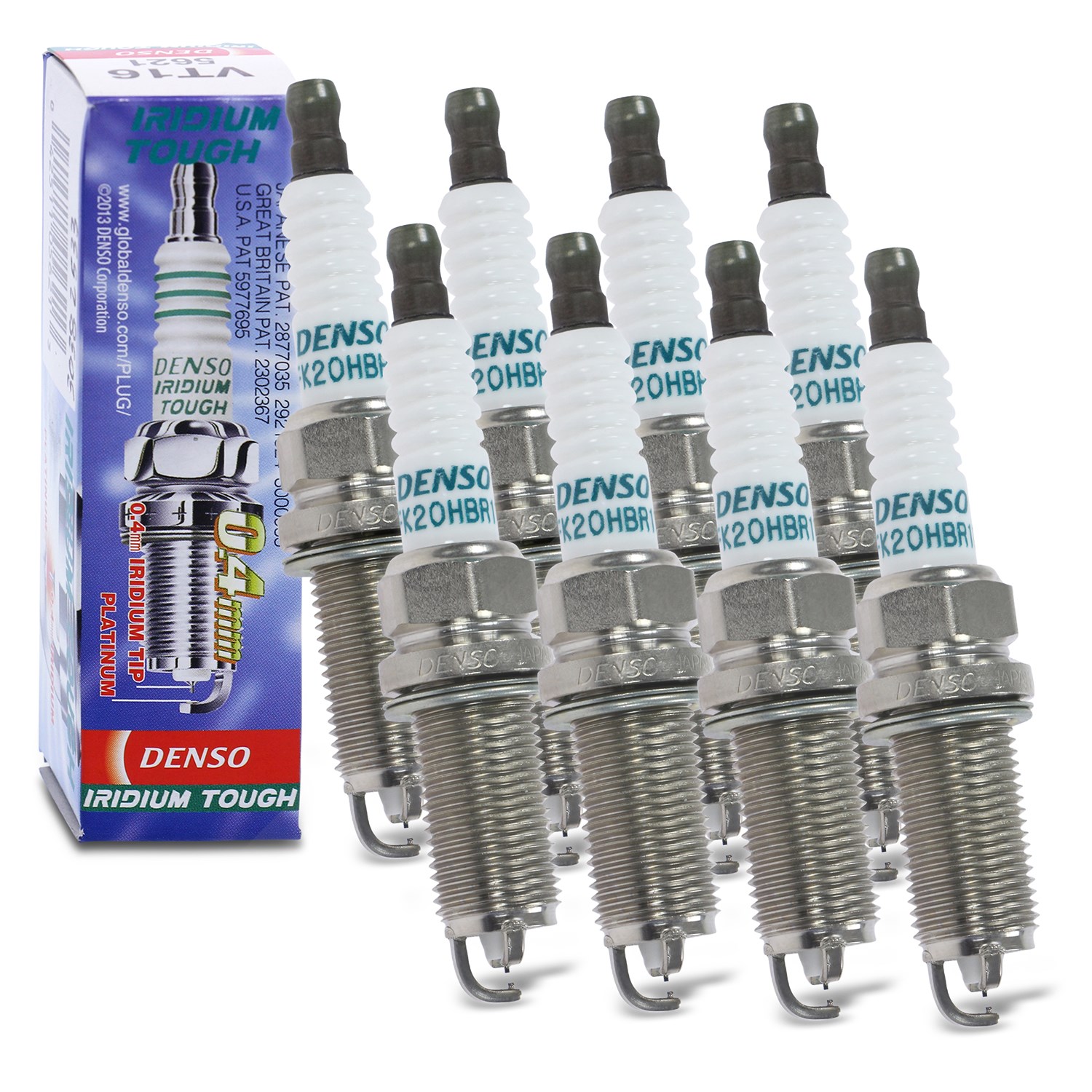 Denso 8x Zündkerze Super Ignition Plug [Hersteller-Nr. FK20HBR11] für Lexus