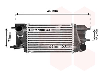 Van Wezel Ladeluftkühler [Hersteller-Nr. 13014715] für Nissan